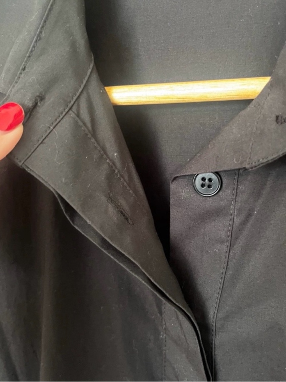 🌼Club Monaco Sz 4 Classic Black Shirt Dress - Picture 6 of 8